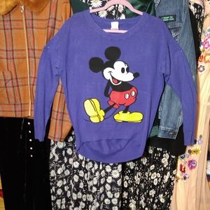 Wet Seal Disney Mickey Mouse Blue Sweater